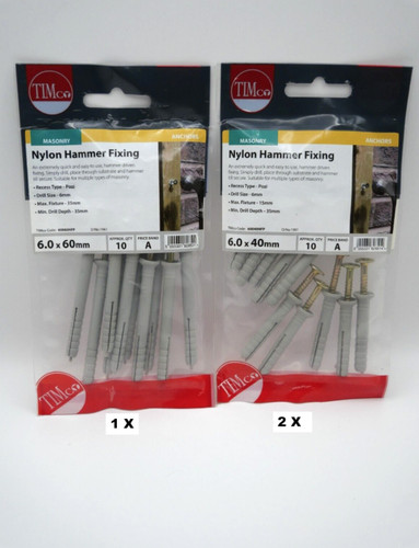 Timco spit frame fixings - &,