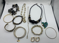 Selection of Costume Jewellery  4 Necklaces 7 Bracelets 1 Clip on Earrings