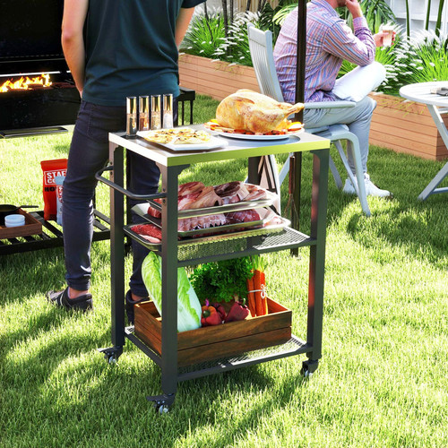 Shelf outdoor barbecue grill - outdoor,