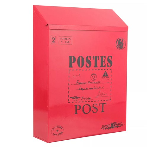 Red large letter box post - post, mail