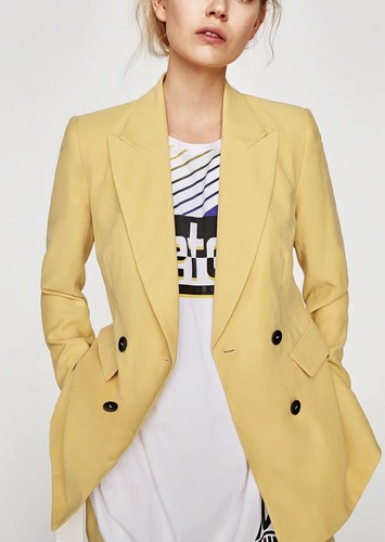 Bnwt zara yellow fitted - zara, double
