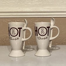 Whittard Of Chelsea Mug Hot Chocolate Tall Mug and spoons- Ideal Gift