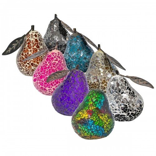 Mosaic glass pear - glass,