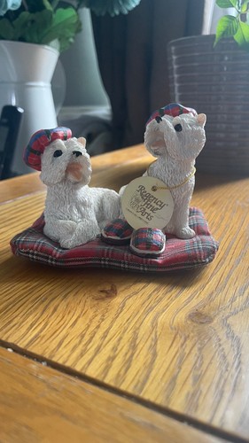 Westie ornament two dogs - ornament,