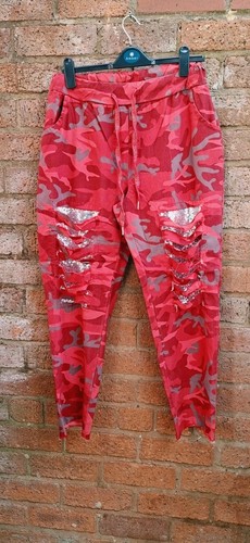 Made italy red camo sequin - camo,