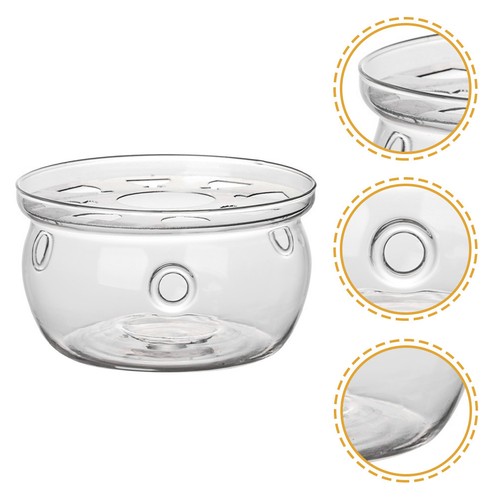 Glass teapot warmer desktop - warmer,