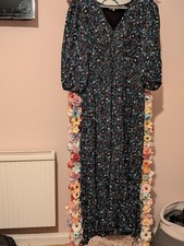 Fat Face Rene Evergreen Midi Dress Size UK 14 Regular