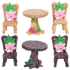 2Sets Mini Resin Table Chair
