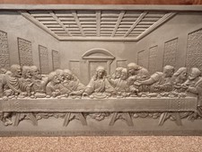 Embossed Heavy Aluminium 'Last Supper' With Latin Scripture Plaque