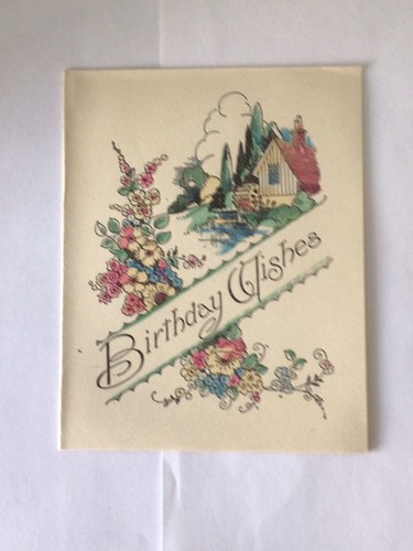 Vintage birthday card - birthday,