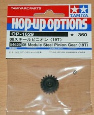 Tamiya 54629 08 Module Steel Pinion Gear (19T) Fighter Buggy/Mad Bull/DT02/DT03 