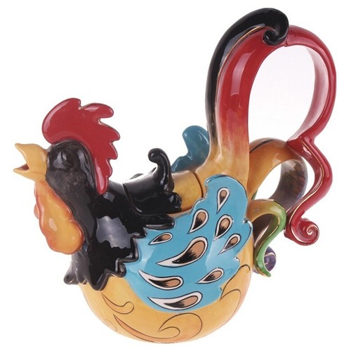 Funky rooster teapot - funky,