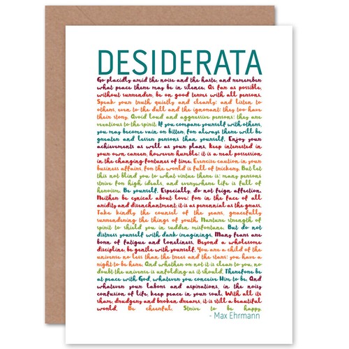 Desiderata rainbow words - rainbow,