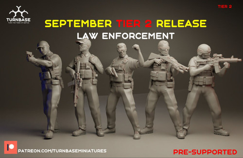 Modern law enforcement - set, (3d