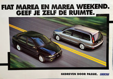 Fiat  Marea & Fiat Weekend Original 1996  Poster 99cm x 70cm