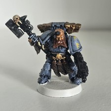 Warhammer 40K Space Wolves Long Fangs Sergeant Metal Painted OOP Power Axe F