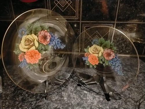 Vintage floral glass - floral,