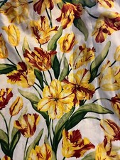 PAIR RED YELLOW TULIP FLORAL