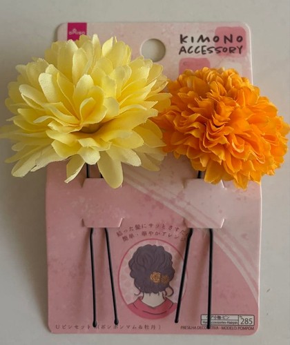 Kimono hair flower accent - accent, set