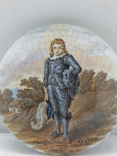 Large prattware pot - pot, lid