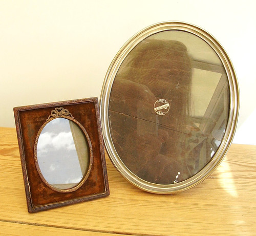 Antique easel back photo frame - antique,