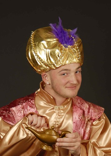 Arabian gold turban genie - turban,