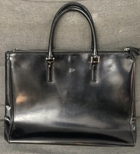 ANYA HINDMARCH VINTAGE EBURY BLACK LEATHER  HANDBAG TOTE WORK OFFICE