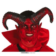 Curved Demon Devil Ram Horns Headband – Halloween Fancy Dress Costume Accessory