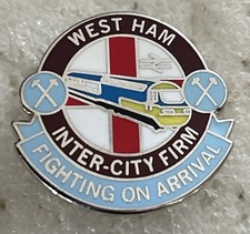 Very Rare West Ham Supporter Enamel Badge ICF Hooligan Firm  Add To Collection