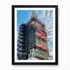Scaffolding On A Building Art Print Framed Wall Art Poster Canvas Print Picture