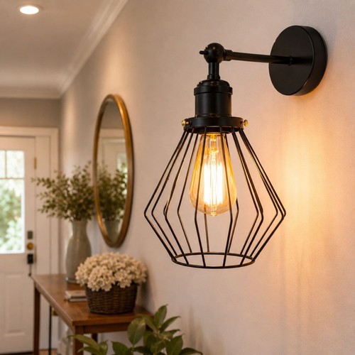 Industrial wall light - industrial, black