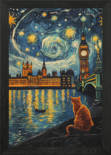 London night sky framed - london,