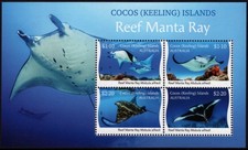 COCOS (KEELING) ISLANDS - 2021 'REEF MANTA RAY' Miniature Sheet MNH [F2325]