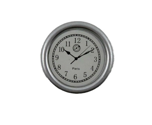 Dolls house silver wall clock - house,