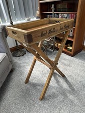 Mad Hatters Tea Party  Themed Wooden 3 Tray Table With Folding Stand