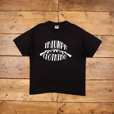 Vintage Hanes Graphic T Shirt L Triumph Clothing Black Tee
