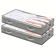 2X Large Underbed Storage 90L Bag Shoes Clothes Zipped Organizer Fabric Storage