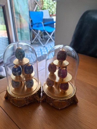Two sets faberge eggs - of,