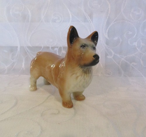 Vintage ceramic welsh corgi - vintage,