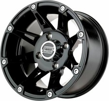 Moose Utility 387 Gloss Black 14X7 4/110 4+3 Alloy Quad UTV Wheel
