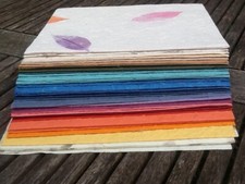 50 or 100 HANDMADE MULBERRY PAPER SHEETS mixed packs THICK A4, US LETTER, 12X12"