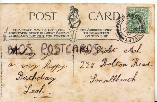 Genealogy postcard ash 228 - genealogy,