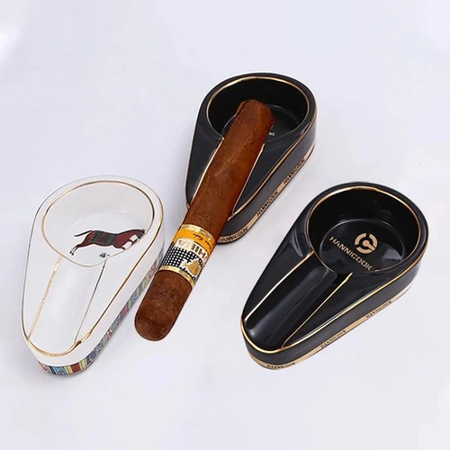 Ceramic cigar ashtray single - ceramic,