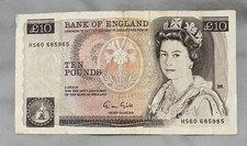 **OLD STYLE BANK OF ENGLAND £10 NOTE G M Gill Prefix HS60
