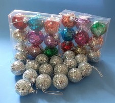 Christmas Tree Mirror Baubles Job Lot all unused, Coloured & Silver, please see