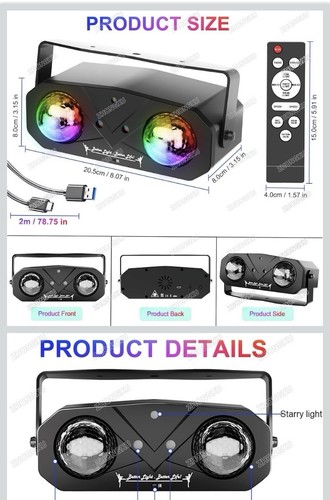 Disco party lights with remote - disco,