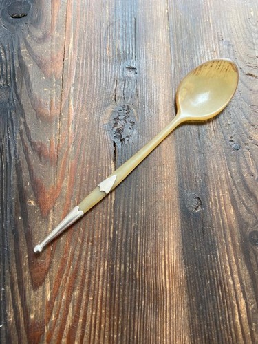 Lovely cow horn silver mounted - lovely,