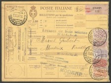 Italy lire parcel card - 3.00,