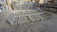 Stackable Heavy Duty Metal Stillages – 6m & 4m with Folded Arms and Side Covers