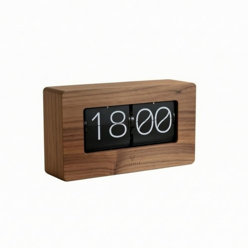 Wooden flip clock - wooden, minimalist